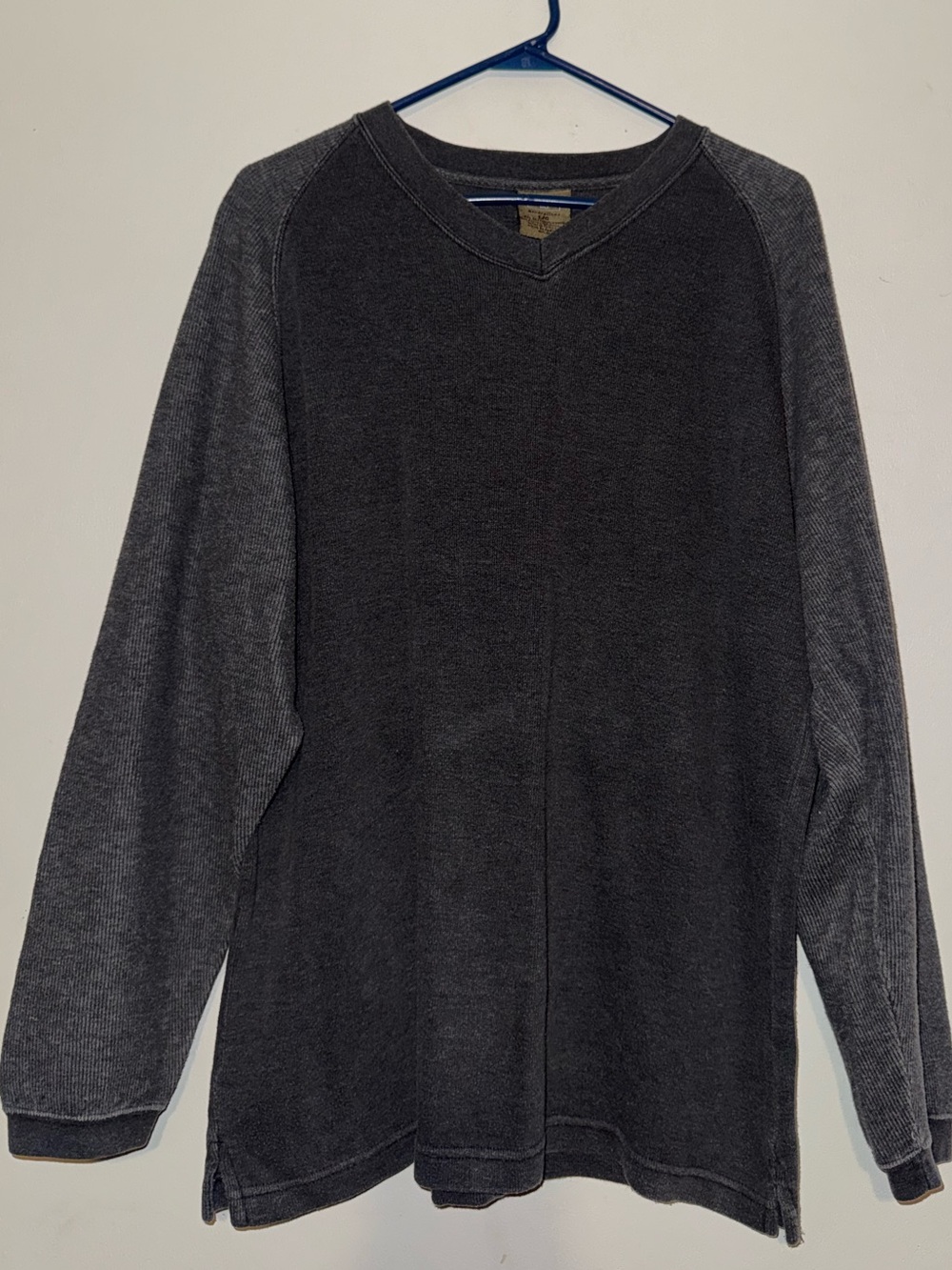 Haggar Men's Two-Tone Gray V-Neck Sweater